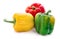 Multi collor, Bell peppers on the white background