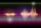 Multi color Audio waveform technology background Digital equalizer technology abstract Vector image