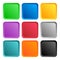 Multi color button 3d square icon design element