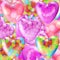 Multi color different heart love background