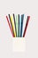 Multi Color flexible drinking straws in wooden base