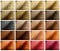 Multi color hair sample swatches