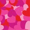 Multi color Pink and Red Valentine Heart Camouflage Seamless Pattern