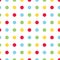 Multi-color polka dot vector seamless pattern