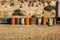 Multi Colored 50 Gallon Drums In Junk Yard