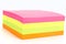 Multi colored adhesive notes