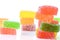 multi-colored appetizing marmalade on a white background 7