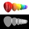 Multi-colored balloons 3D