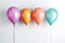 Multi-colored baloons on a white background. Isolated. Holiday. Birthday