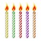 Multi Colored Birthday Candles