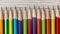 Multi colored black lead pencil, background.