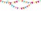 Multi-colored bright garlands buntings for parties