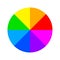 Multi colored circle flat template. Wheel colour spectrum. Circle palette - vector