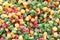 Multi colored dried fruits background.