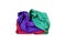 Multi-colored fiber rags for dusting