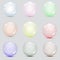 Multi-colored glass balls. Transparent drop. Icons. Vector background. Bubble gum.