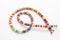 Multi Colored Jewelery Beads Natural Home Made Necklace Presentation