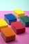 Multi-colored kitchen sponges