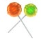 Multi-colored lollipops