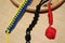 Multi-colored macrame keychains are a good handmade gift
