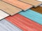 Multi colored parquet flooring boards