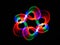 Multi-colored rings of light