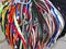 Multi-colored shoe laces are a large heap