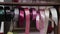 Multi-colored silk ribbons of a florist.