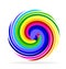 Multi-colored swirly circle icon
