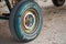 Multi-colored trailer wheel, rubber tire tire, spring, trailer tractor