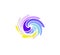 Multi colored vortex icon