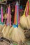 Multi colors dry grass broom, hand made from nature