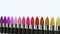 Multi colour  lipsticks  3d rendering for cosmetics concept