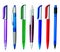 Multi-coloured ball pens