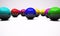 Multi-coloured chrome balls background