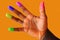Multi coloured (cultured) finger tips 3