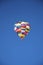 Multi-coloured hot air ballon