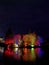 The multi coloured Seasonal Lights at Keptie Pond in the small East coast of Scotland town of Arbroath.