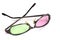 Multi-coloured sunglasses isolated