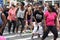 Multi-ethnic people doing zumba fitness in New York