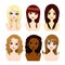 Multi-ethnic Women Long Hair