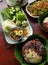 Multi-flavored Thai food Delicious.