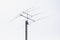 Multi frequency Yagi antenna, white background