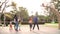 Multi Generation Family Playing Basketball In Slow Motion