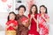 Multi generations Asian family celebrate Chinese new year