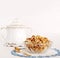 Multi-grain Cereal Served in Vintage Dishes