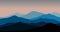 Multi-layered natural parallax animation video of mountains