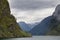 Multi-layered Sognefjord landscape in western Norway