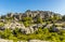 A multi-level ridge of weathered limestone in the Karst landscape of El Torcal near to Antequera, Spain