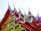 Multi level roofs of Thai ancient architecture.